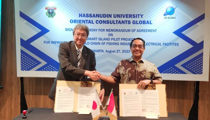 Rektor Unhas Tandatangani MOA Bersama Oriental Consultants Global Jepang