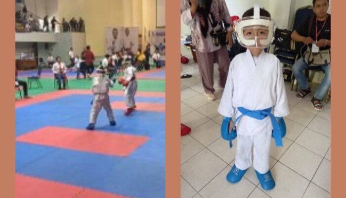 Kejuaraan Karate Porbikawa Open 2023, Alif Al Fatif Ashaf siswa kelas 2, MIN 2 Gowa raih juara 2 kategori anak +25 Kg