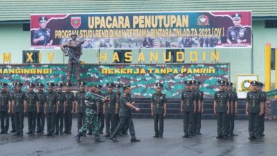 104 Bintara Selesaikan Program Studi Pendidikan Pertama TNI AD TA 2023