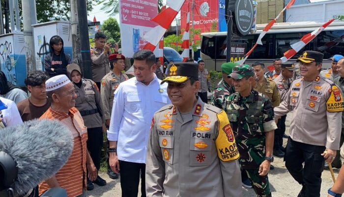 Kapolres Gowa Dampingi Kapolda Sulsel Bersama Forkopimda Lakukan Monitoring Pemilu 2024 di Kabupaten Gowa