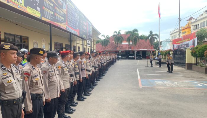 Polres Gowa Gelar Apel Konsolidasi, Pasca Pengamanan Pungut dan Hitung Suara Pemilu 2024