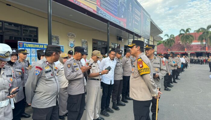 Kapolres Gowa Lakukan Cara ini Cek Personel di Posko Pengamanan PPK Kabupaten Gowa