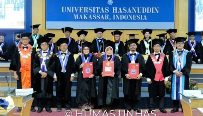 Unhas Kukuhkan Tiga Professor Baru dari Fakultas Ilmu Kelautan dan Perikanan