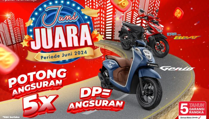 Juni Juara, Astra Motor Sulawesi Selatan Beri Potongan Angsuran Lima Kali untuk Pembelian Honda Genio dan Honda Beat