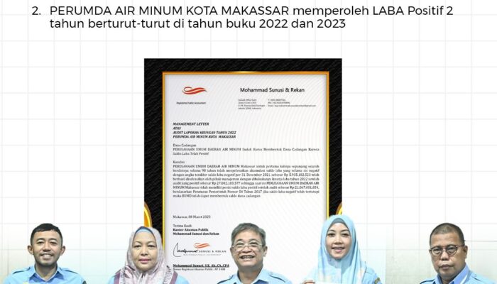 Tahun Buku 2023 PDAM Kota Makassar Capai Survei Kepuasan Pelanggan di Angka 93,77%