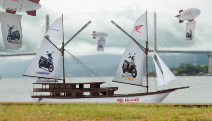 All New Honda BeAT Series Terbaru Melintas di Langit dan Pantai Ambon