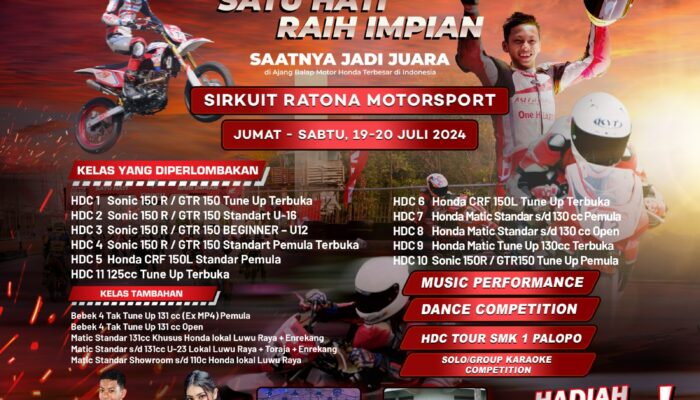 Astra Motor Sulawesi Selatan Ajak Masyarakat Saksikan dan Meriahkan Honda Dream Cup di Palopo