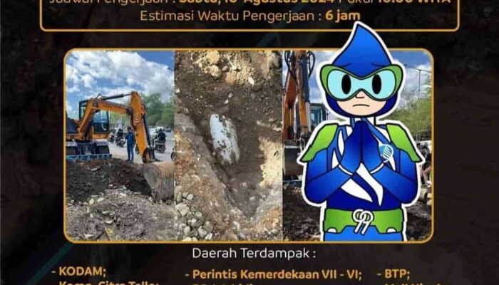 Adanya Pekerjaan Dinas PU Oleh Balai Besar Jalan Nasional, PDAM Makassar Akan Relokasi Pipa di Tamalanrea