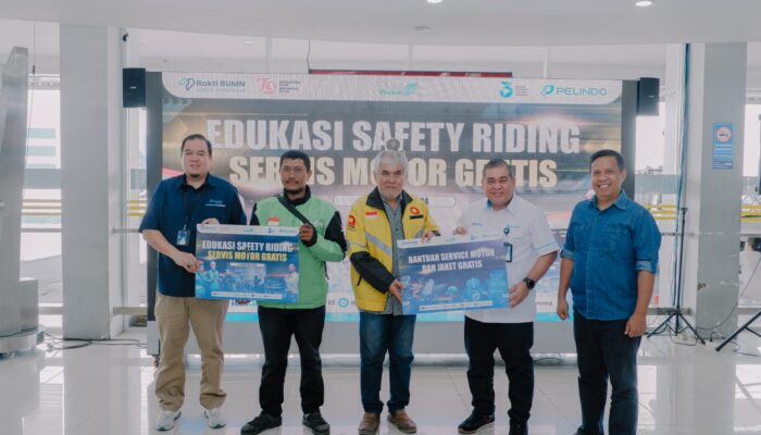 HUT RI ke-79, Pelindo Group Wilayah Makassar Gelar Safety Riding & Service Gratis Ojek Online dan Ojek Pangkalan