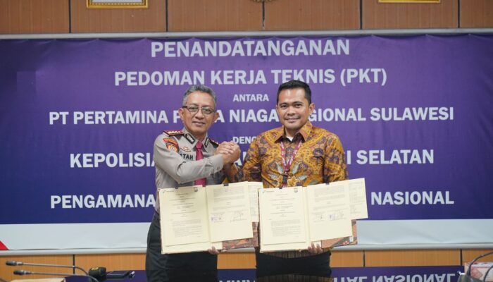 Perluasan Kerjasama Pengamanan Obvitnas, Pertamina Patra Niaga Sulawesi dan Polda Sulsel Lakukan Penandatanganan Kerja Teknis