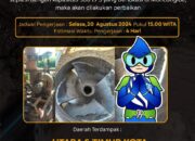 Pompa Suplesi kapasitas 300 LPS Mengalami Kerusakan di Moncongloe, Maros. PDAM Makassar sarankan pelanggan menampung air