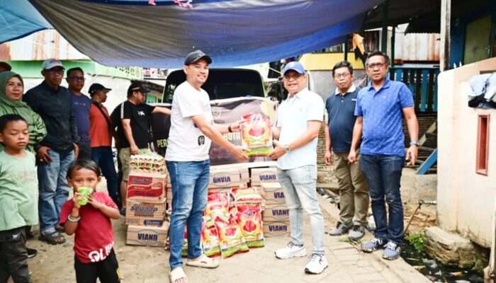 Bentuk Kepedulian, Dirut PDAM Makassar, Beni Iskandar datang langsung Sekaligus Beri Bantuan Kepada Korban