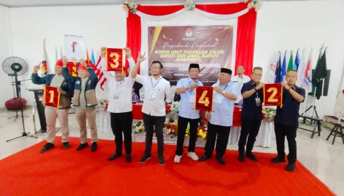 Pengundian Nomor Urut Pasangan Calon Bupati Jeneponto: Pasangan Sarif-Qalby Mendapat Nomor Urut 3