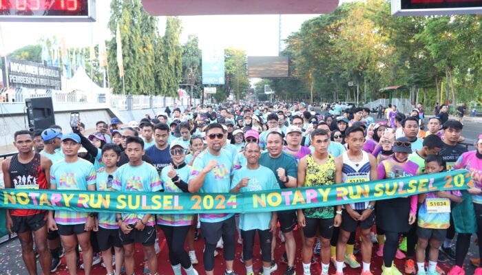 SERU! Pjs Wali Kota Arwin Azis Jadi Runner di Event Notary Run dan Kemenkes Fun Walk