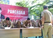 Pj Sekda Makassr Deklarasi dan Tandatangani Pakta Netralitas ASN Pemkot Makassar