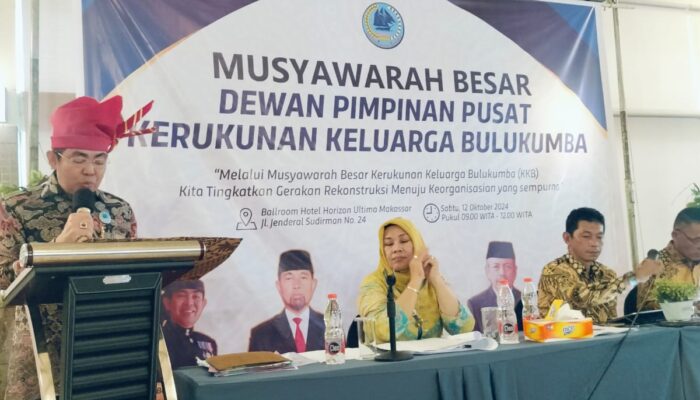 Drs. H .Andi Badi Sommeng . Msi terpilih kembali secara Aklamasi memimpin Kerukunan Keluarga Bulukumba periode 2024 – 2029