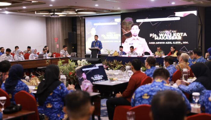 Pjs Arwin Azis Buka High Level Meeting Tim Percepatan dan Perluasan Digitalisasi Daerah Kota Makassar