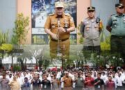 Camat Tamalate Pimpin Upacara Kesiagaan PAM TPS Pilkada 2024