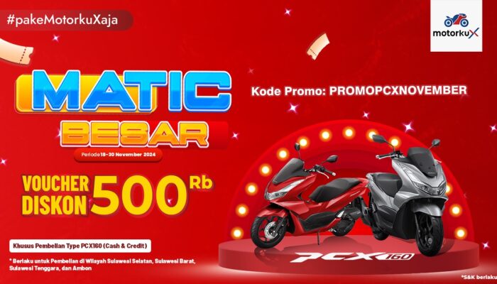 Ada Diskon Rp500 Ribu untuk PCX160 dengan Aplikasi MotorkuX