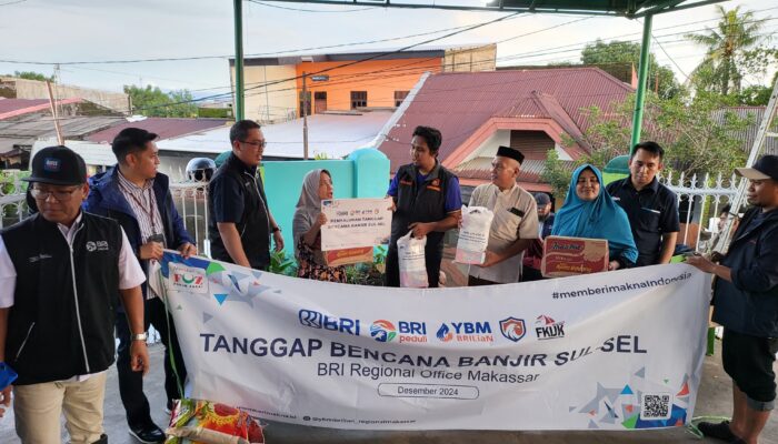 BRI Wilayah Makassar Salurkan Bantuan Ke Korban Banjir di Sulawesi Selatan