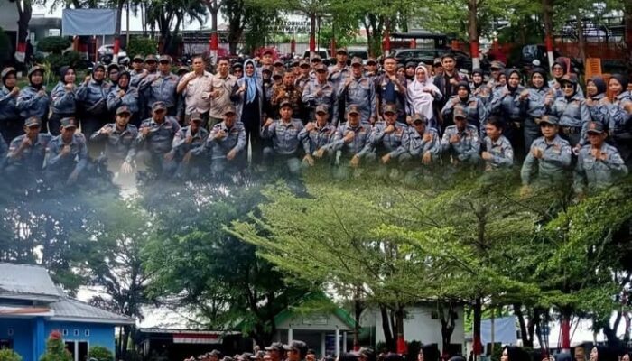 Satlinmas Kecamatan Tamalate Gelar Apel Kesiagaan Menjelang Pilkada 2024