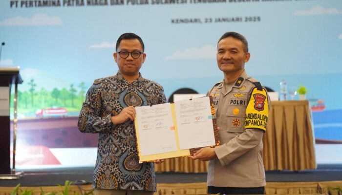 Pertamina dan Kepolisian Daerah Sulawesi Tenggara Tandatangani Kontrak Kerjasama Pembelian BBM dan Pelumas Tahun 2025