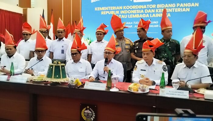 Pj Gubernur Prof Fadjry Djufry Bahas Kontribusi Sulsel Wujudkan Swasembada Pangan Bersama Empat Menteri, Wamen, dan Kepala Daerah