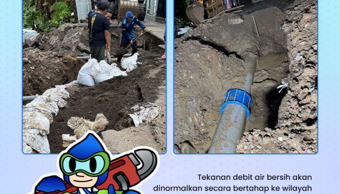 Perbaikan Pipa 600 mm di Gowa Rampung, Distribusi Air Mulai Dinormalkan