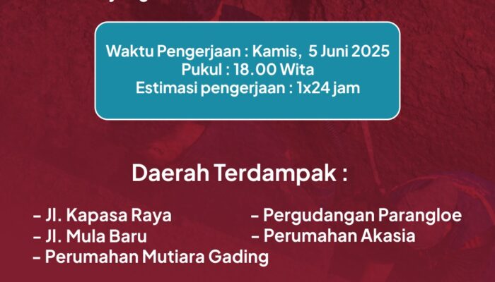 PDAM Makassar Tindak Cepat Kebocoran Pipa 300 mm di Kawasan KIMA