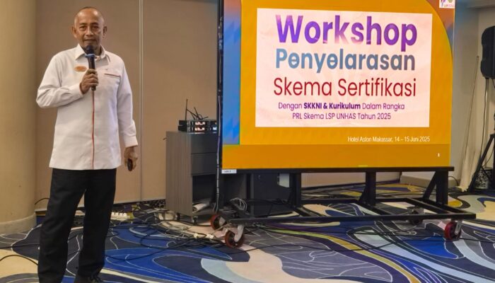 Unhas Gelar Workshop Penyelarasan Skema Sertifikasi dengan SKKNI dan Kurikulum