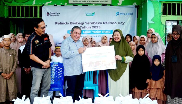 Pelindo Regional 4 Makassar Salurkan Bantuan Sembako ke Panti Asuhan