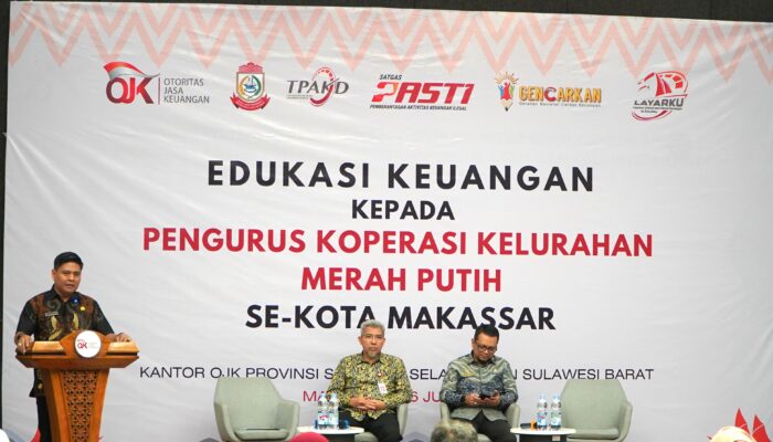 OJK Sulselbar Gandeng Diskop UKM Makassar Tingkatkan Literasi Keuangan Pengurus Koperasi Merah Putih