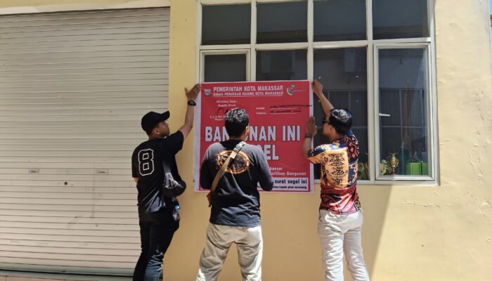 Tegas! Dinas Tata Ruang Makassar Tertibkan Bangunan Tak Berizin di Kapasa