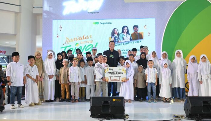 PT Pegadaian Kantor Wilayah SulSelBarRa Maluku Berikan Santunan kepada Anak Panti Asuhan dalam Acara Ramadhan Bareng Tring di Mall Panakkukang